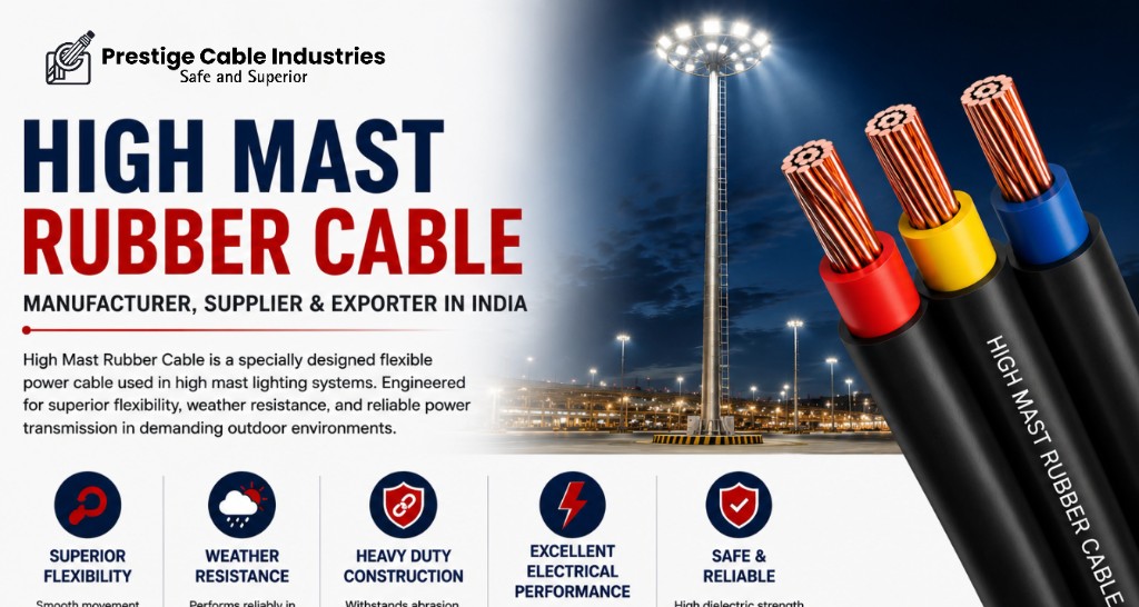 High Mast Rubber Cable Manufacturer, Supplier and Exporter in India | Prestige Cable Industries