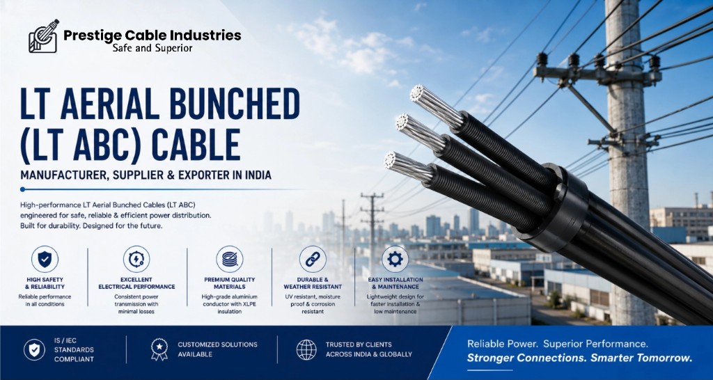 LT Aerial Bunched Cable Manufacturer, Supplier and Exporter in India | Prestige Cable Industries