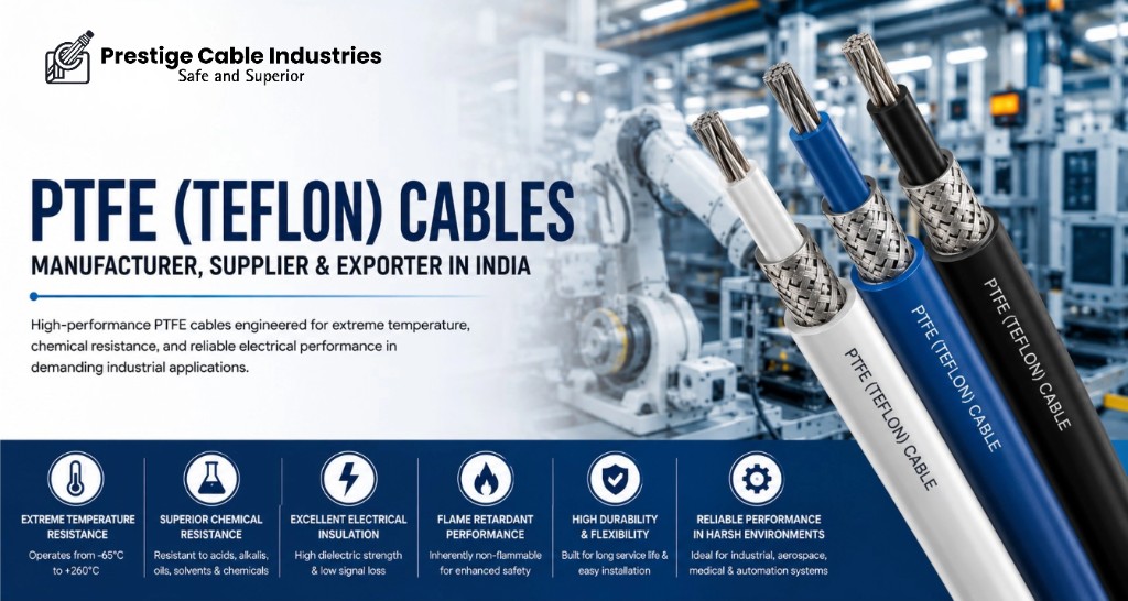 PTFE Teflon Cables Manufacturer, Supplier and Exporter in India | Prestige Cable Industries